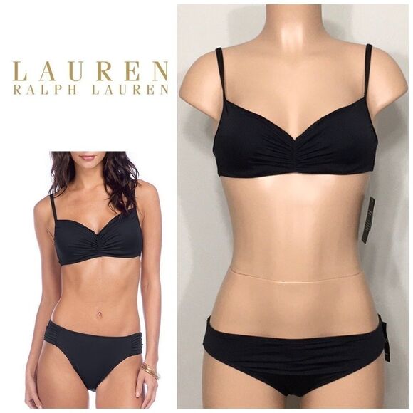 Lauren Ralph Lauren underwire black bikini. NWT - Picture 1 of 8
